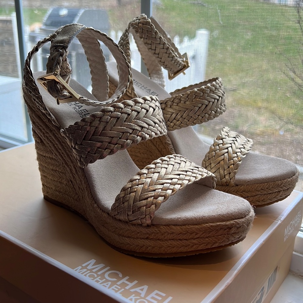 Michael Kors Juniper Espadrille Wedge Sandals-New in Box